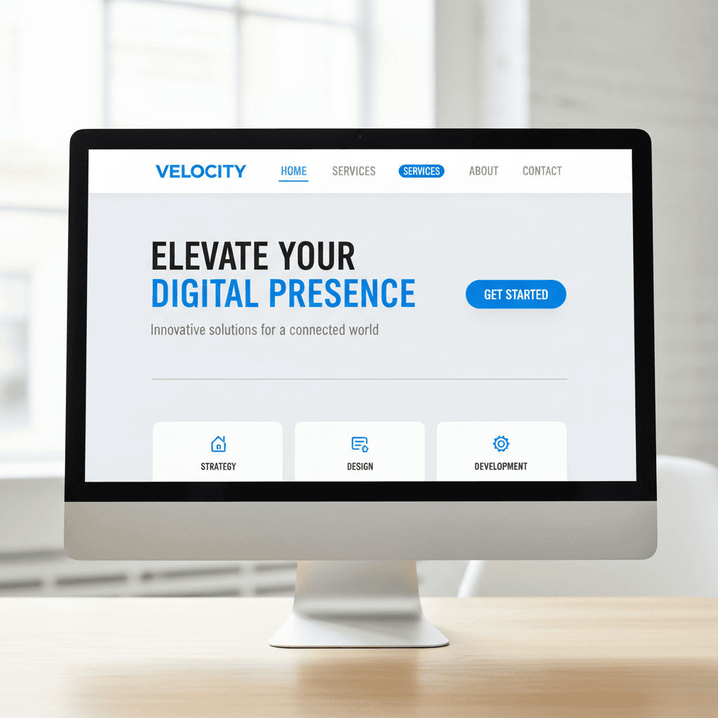 Modern website design with clean minimalist interface